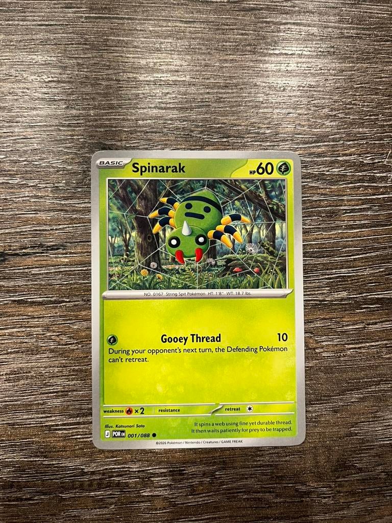 Spinarak POR 001/088, Ophalen of Verzenden, Zo goed als nieuw