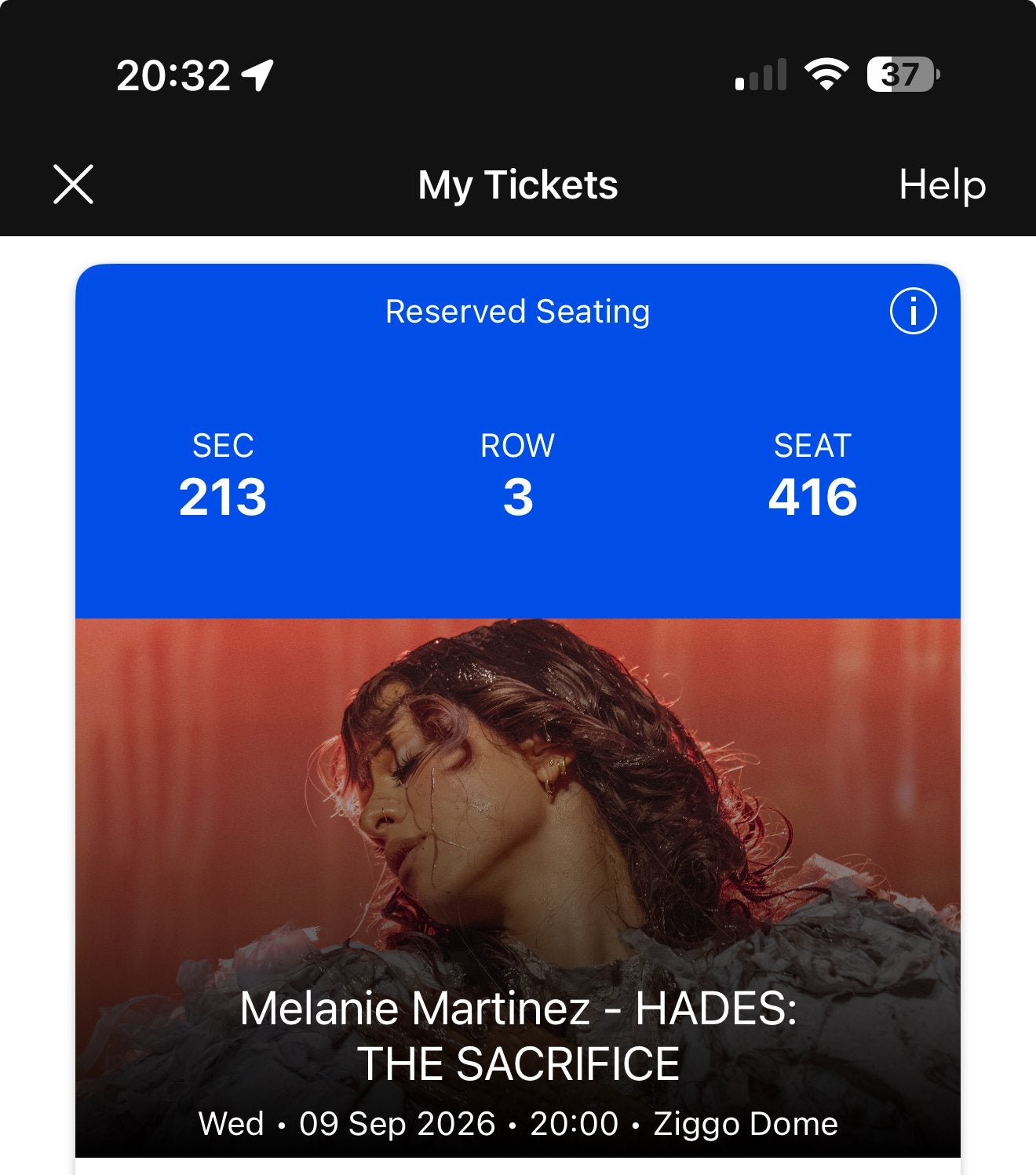 Melanie Martinez ticket, Eén persoon, September