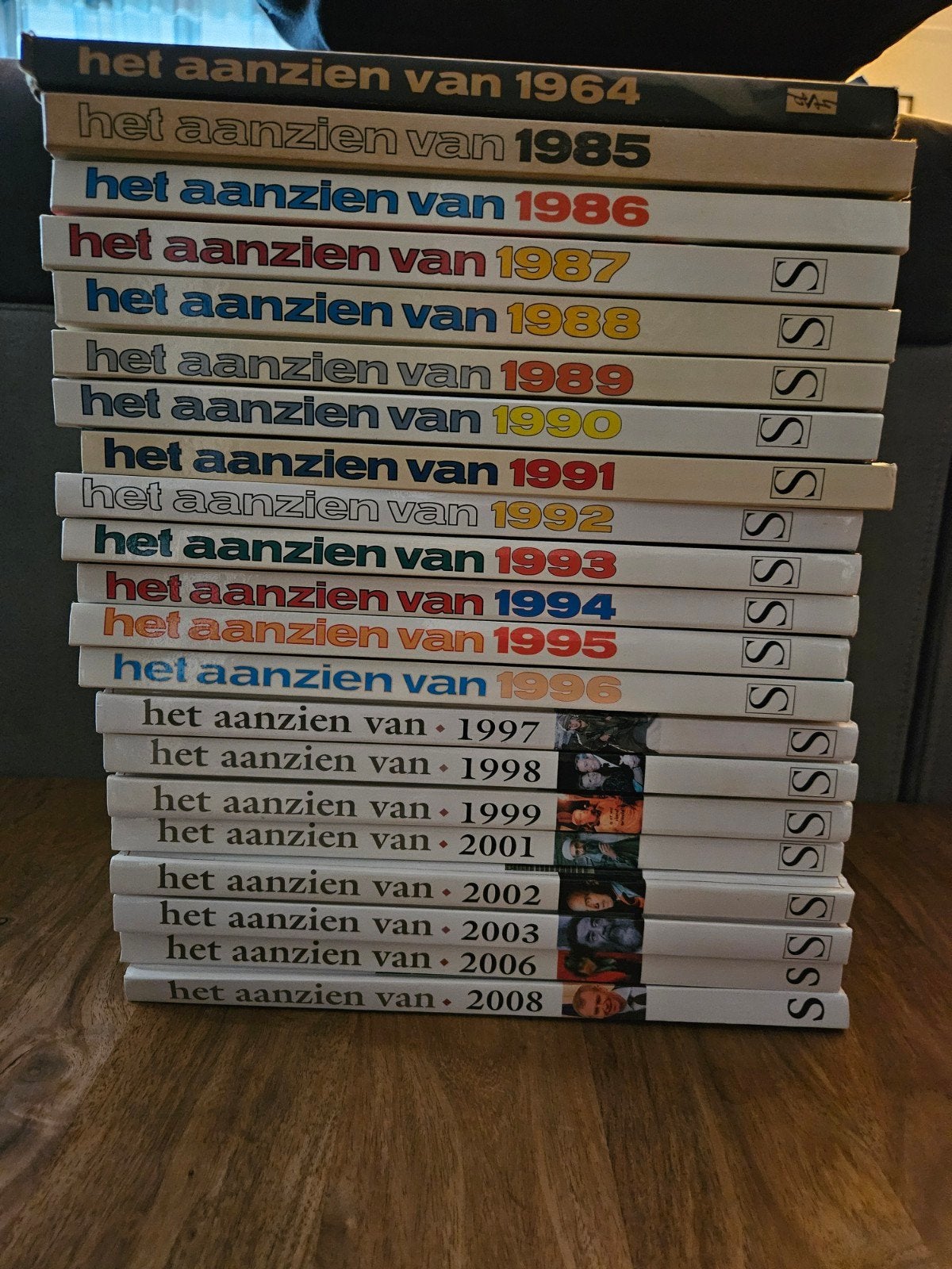 Het Aanzien van: Jaarboeken 1964, 1985-2008 (diverse), Boeken, Ophalen of Verzenden, 20e eeuw of later, Gelezen, Uitgeverij spectrum