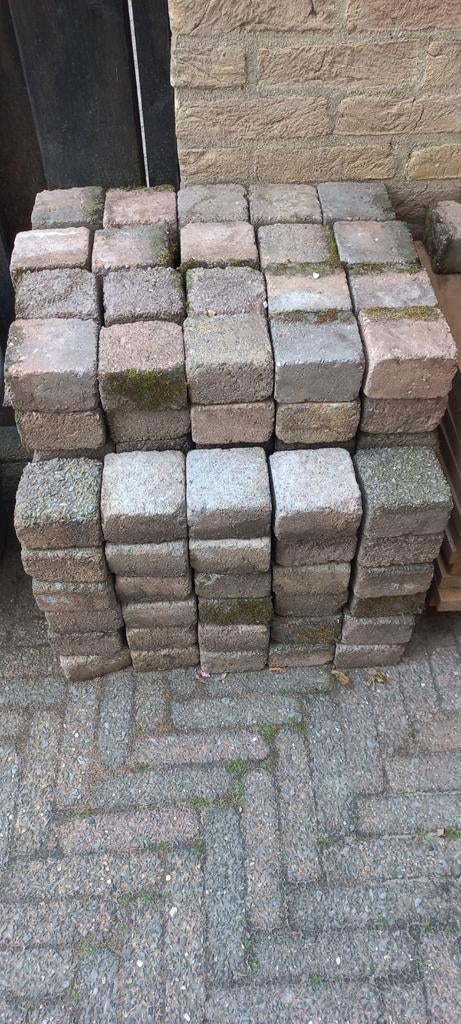 10 m² gebruikte koppelstones 10x10 cm, Ophalen, Gebruikt, Klinkers, 10 m² of meer