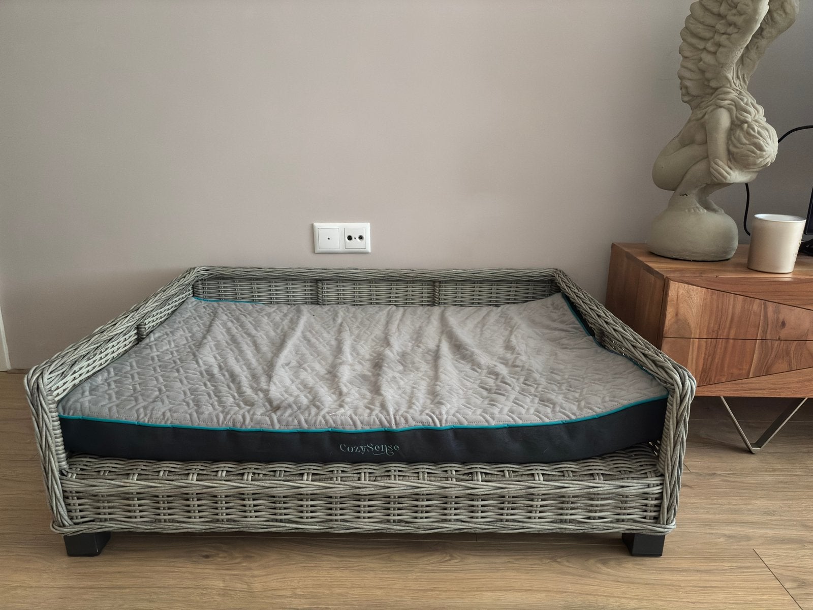 Gevlochten hondenmand incl orthopedisch matras, Dieren en Toebehoren, Ophalen, Zo goed als nieuw, Overige