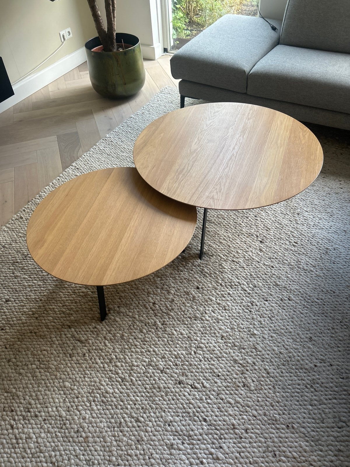 Studio Henk Salontafels - Set van 2, Huis en Inrichting, Zo goed als nieuw, 5 – 50, Eikenhout, Rond