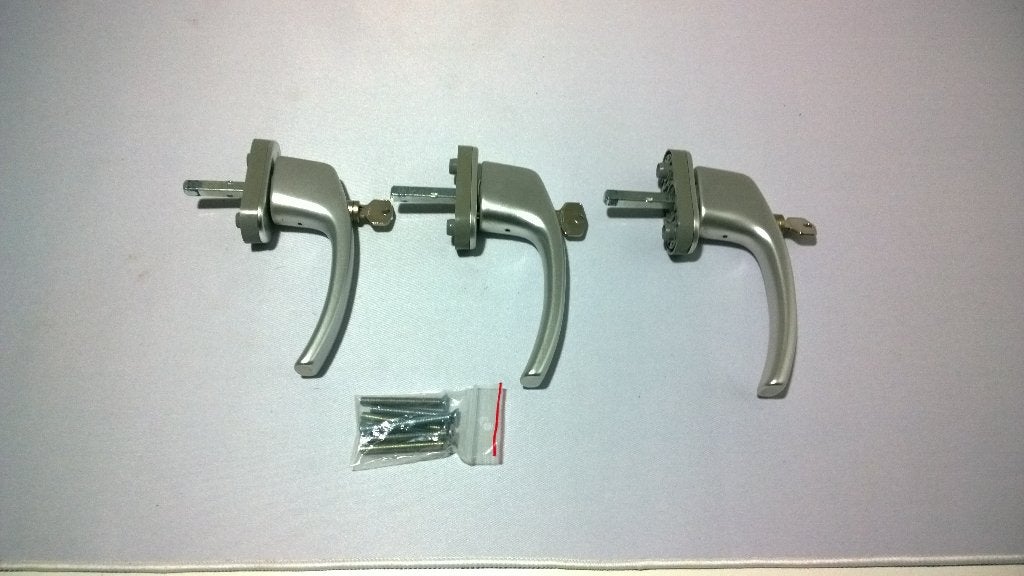 3x Klink kiep kantel raam met slot, gelijksluitend, Ophalen, Nieuw, Rvs, Klink of Kruk