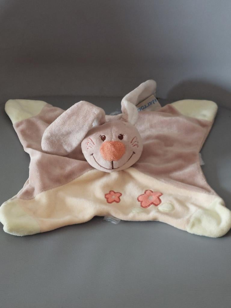 Nattou knuffeldoekje konijn, Ophalen of Verzenden, Zo goed als nieuw