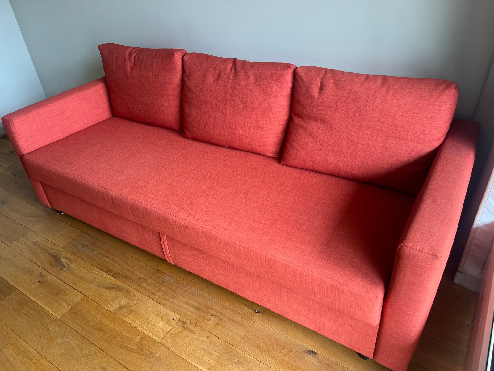IKEA FRIHETEN 3-zits slaapbank - 140x200 cm bed, Huis en Inrichting, Ophalen, Gebruikt, Tweepersoons, 140 cm