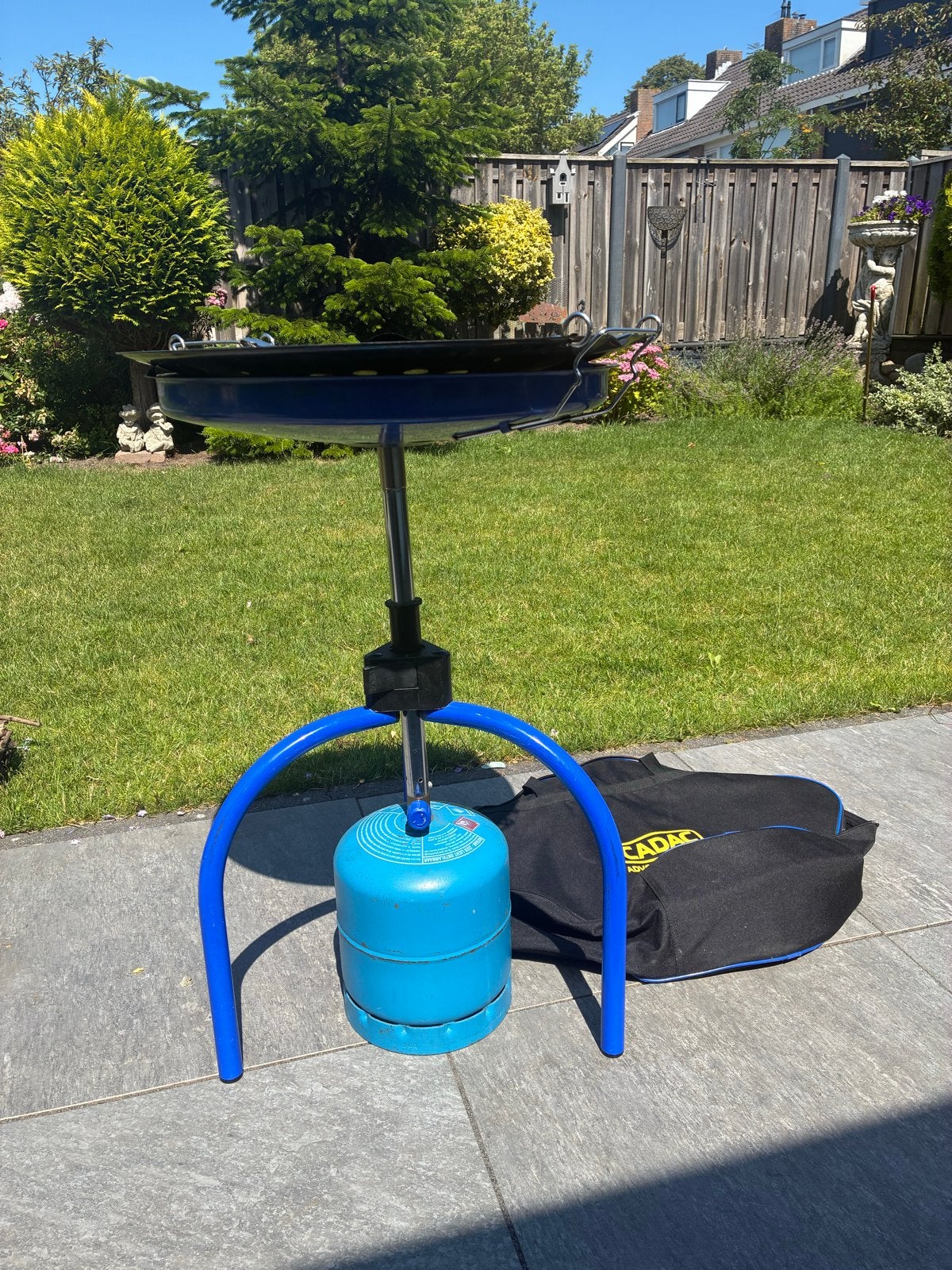 Cadac Skottelbraai met gasfles en draagtas, Ophalen, Gebruikt