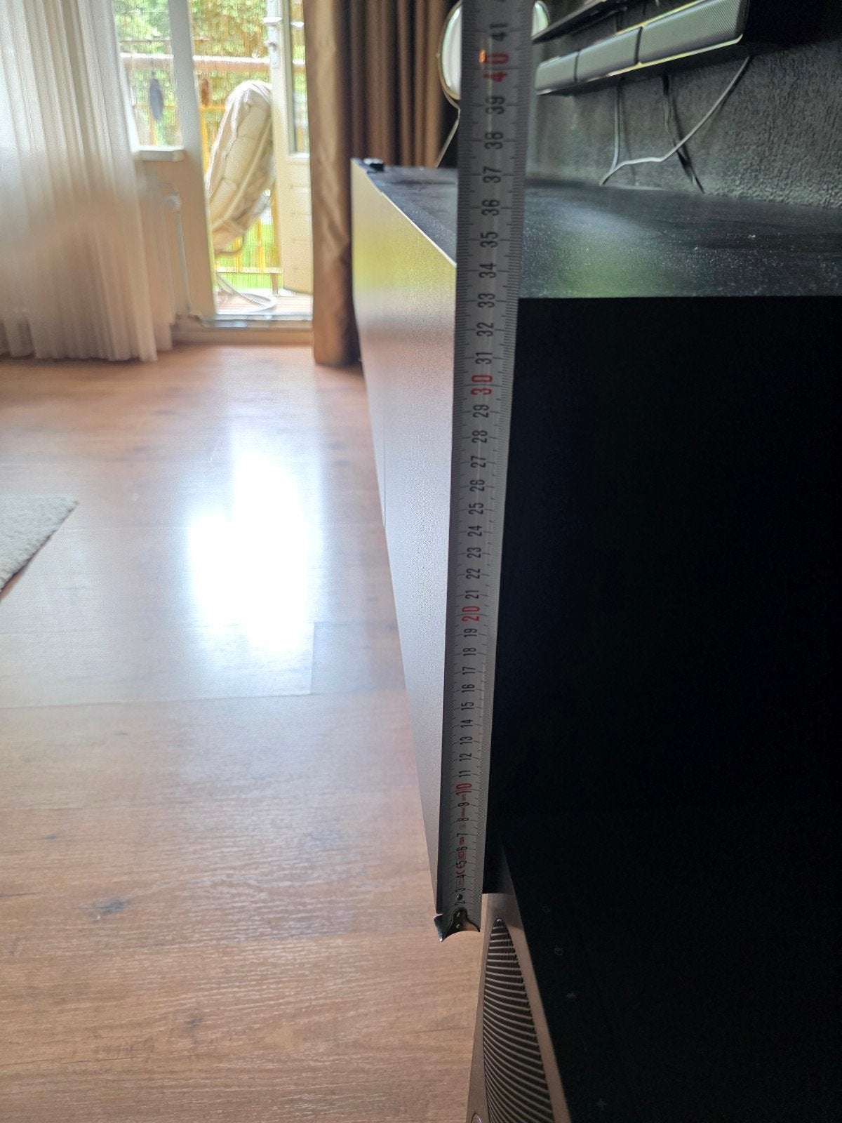 Zwevend TV meubel zwart 200 cm (2x 100 cm), Ophalen of Verzenden, Gebruikt