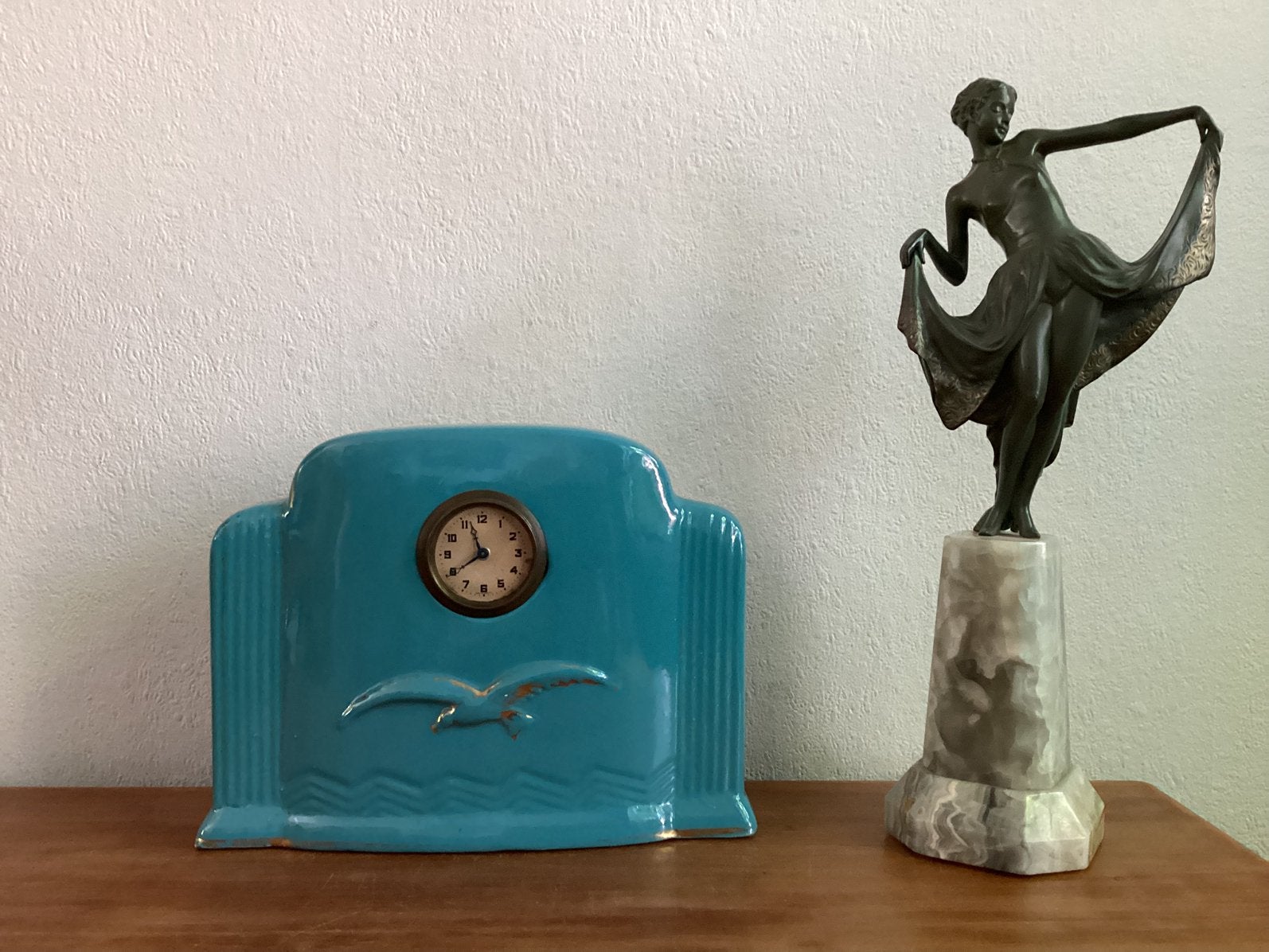 ART-DECO schouwklokje, Antiek en Kunst, Ophalen of Verzenden