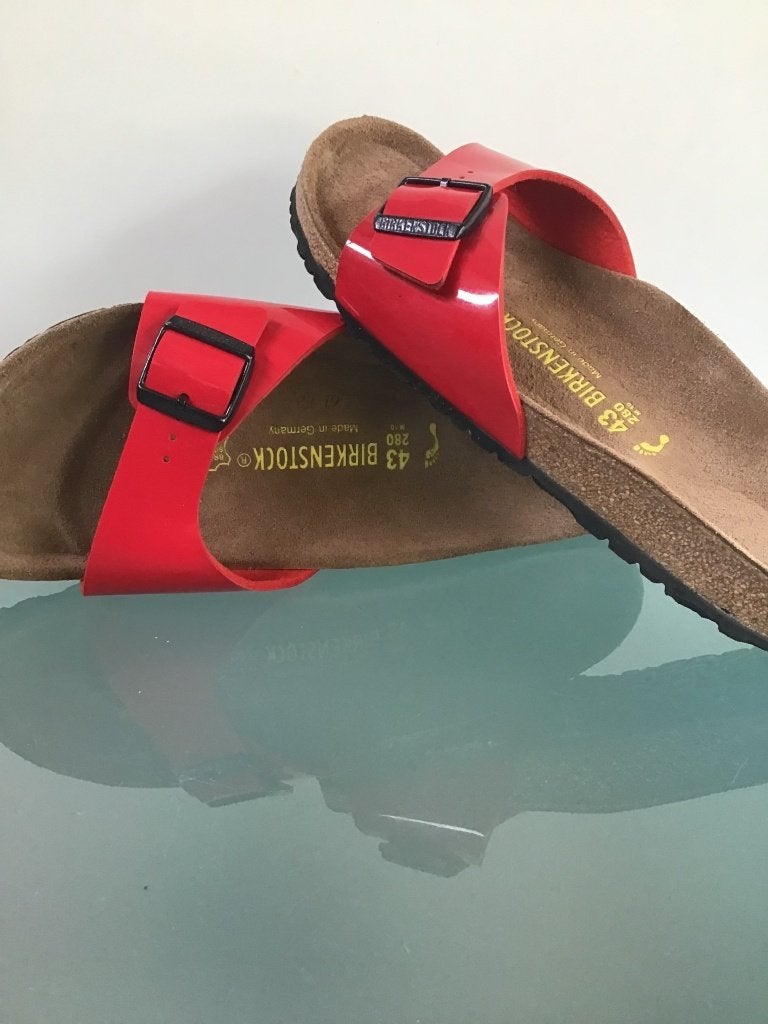 Birkenstock 43 Madrid rood Nieuw! | Gratis verzenden, Slippers, Verzenden, Nieuw, Rood