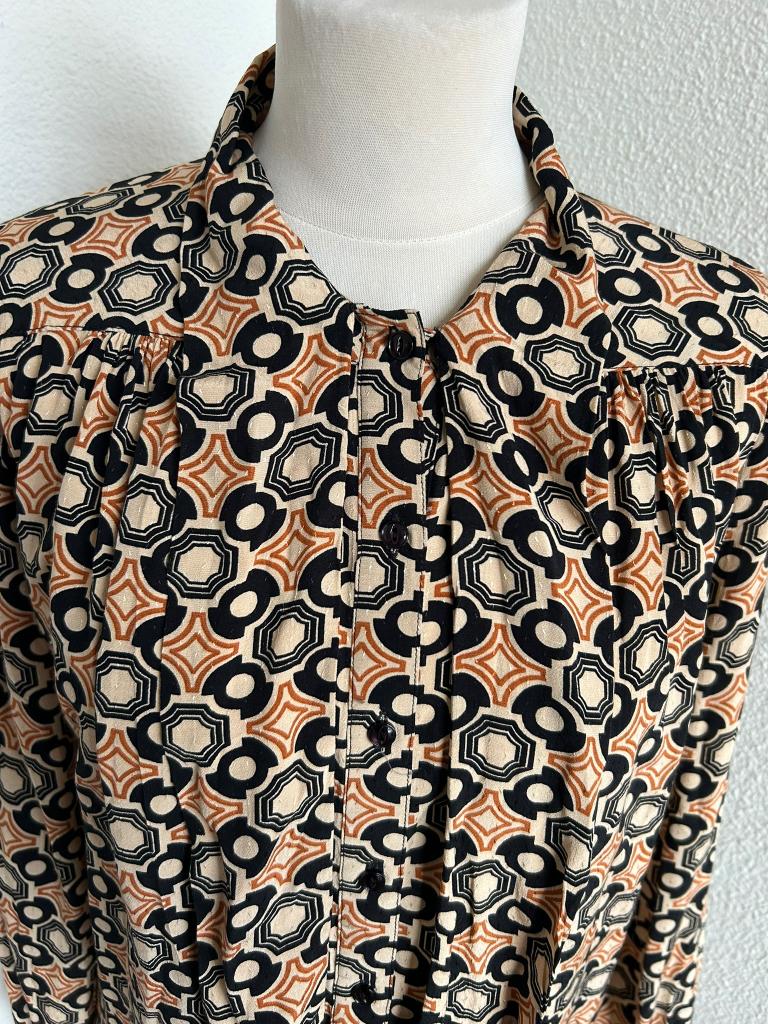 King Louie maat 40 Ozzy Amalia blouse top 2654, Maat 38/40 (M), Beige, Ophalen of Verzenden, Zo goed als nieuw