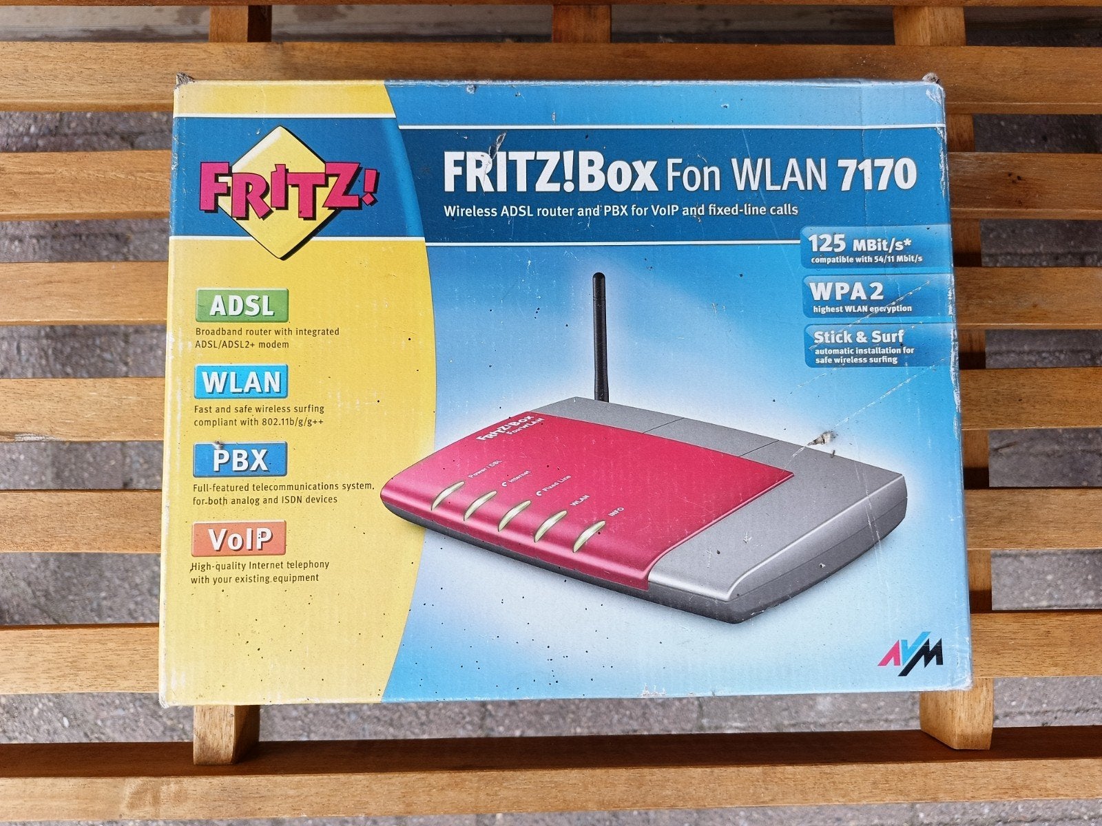 FRITZ!Box Fon WLAN 7170 ADSL Router met modem, Ophalen of Verzenden, Gebruikt, Router met modem, FRITZ!Box