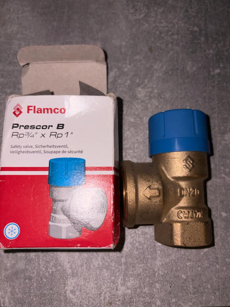 Flamco Prescor B Veiligheidsventiel 3 Bar - (Nieuw), Minder dan 30 cm, Overige typen, Nieuw, Minder dan 60 cm