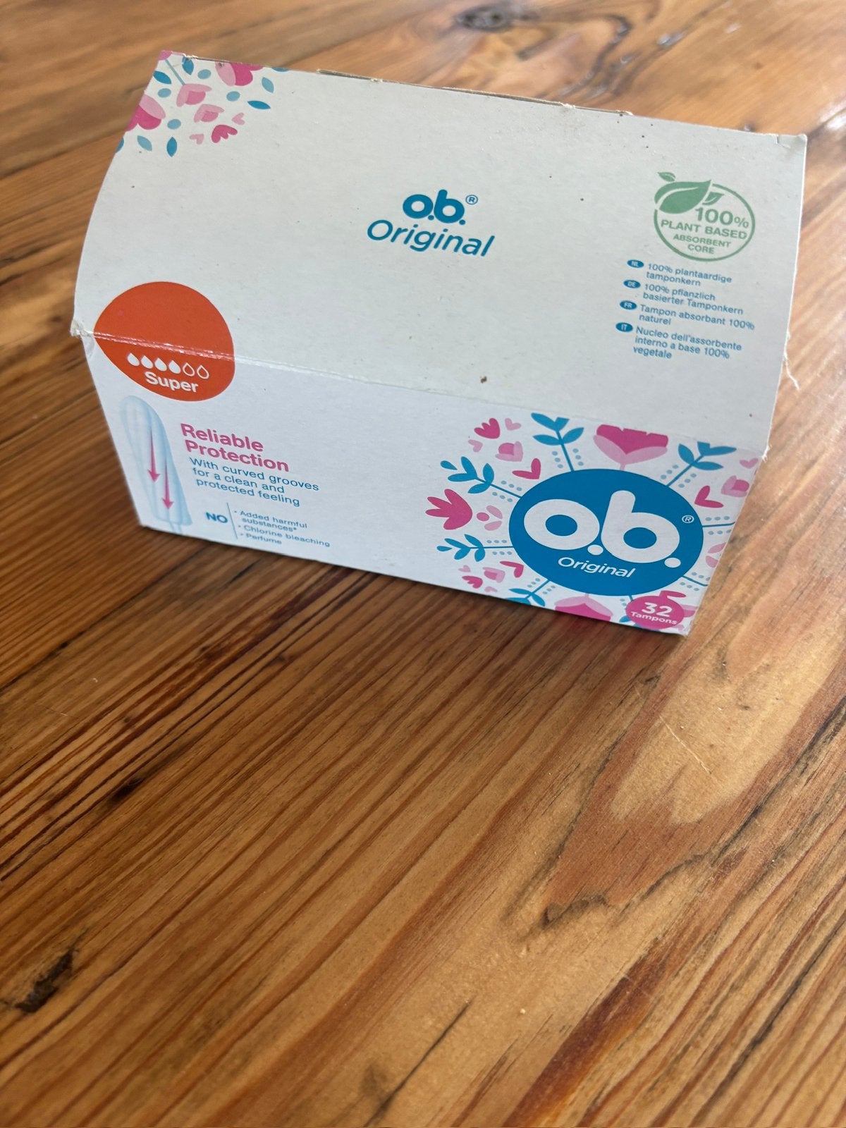 Doosje tampons ob super en normaal, Ophalen