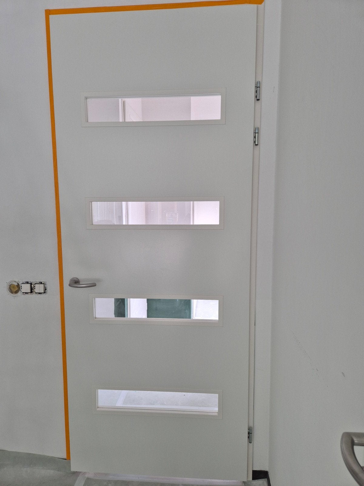 Vista  Binnendeur wit met glas( rechtsscharnierend), Doe-het-zelf en Verbouw, Ophalen, 80 tot 100 cm, 215 cm of meer, Binnendeur
