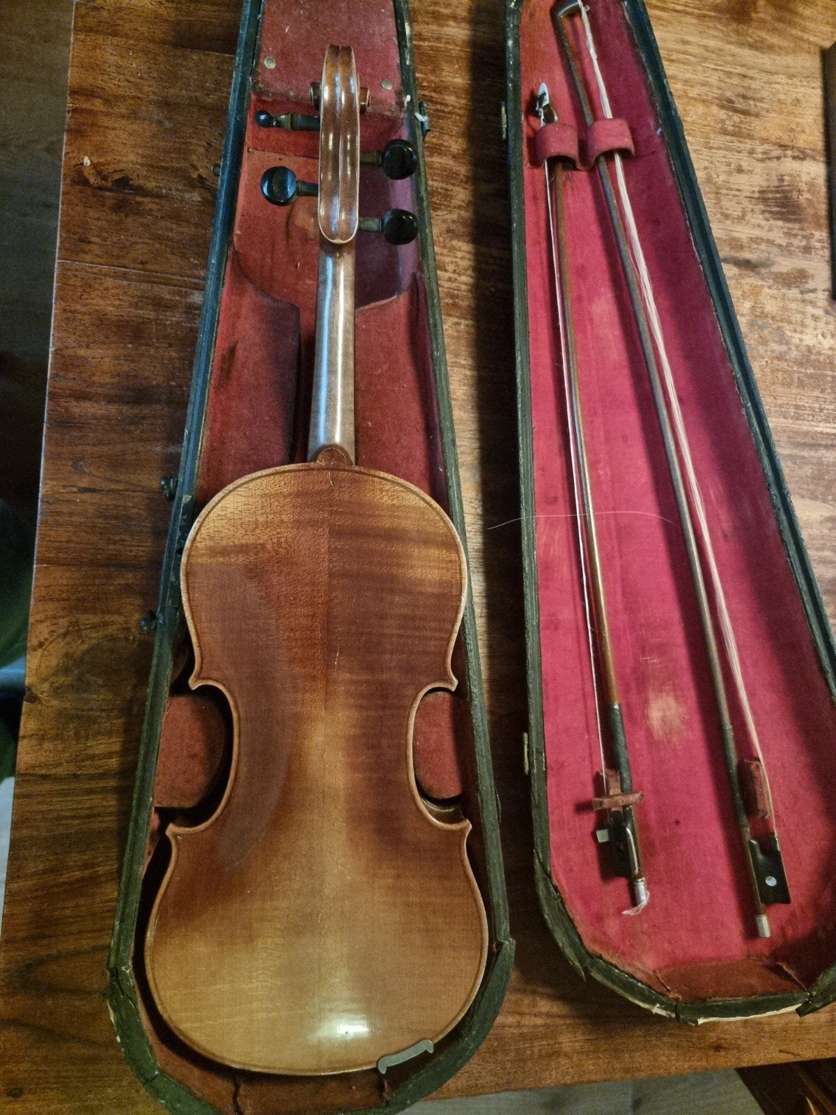 Viool Copy Stradivarius + Hill & Sons Koffer 100+ jaar oud, Ophalen of Verzenden, Gebruikt, 4/4-viool