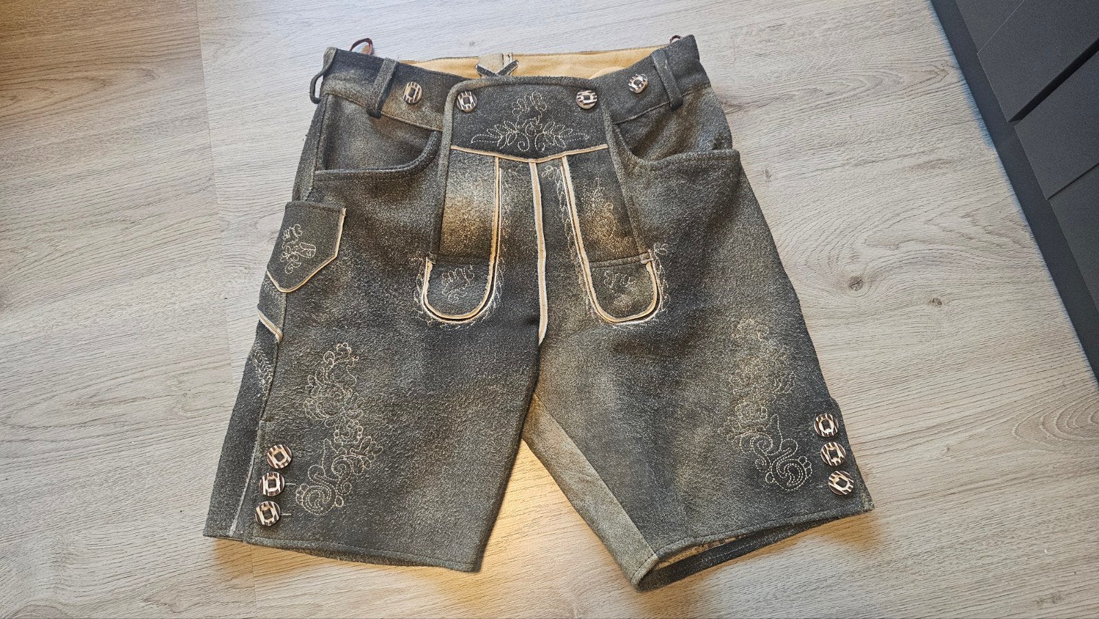 Lederhosen hertenleer maat 48, Maat 48/50 (M), Beige, Ophalen of Verzenden, Mister lederhosen
