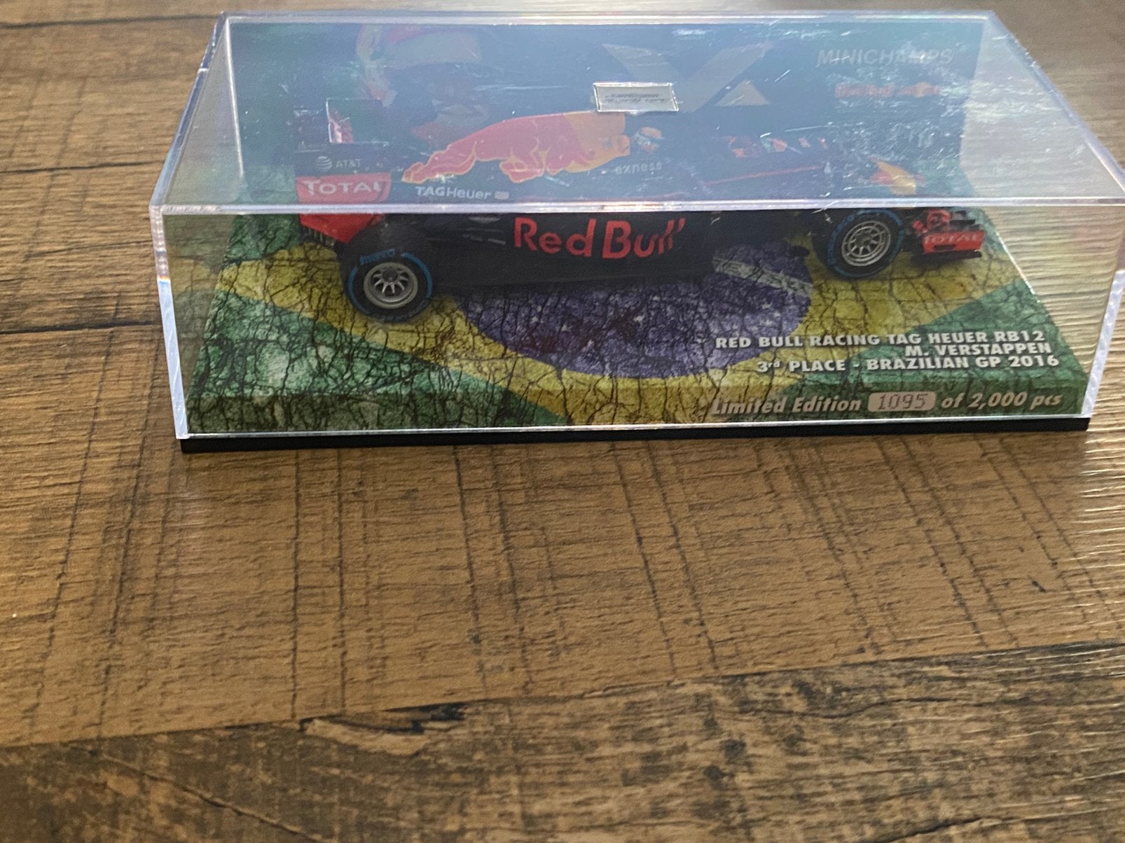 Max Verstappen RB12 Brazil GP 2016 1:43, Ophalen of Verzenden, Zo goed als nieuw, Auto, MiniChamps