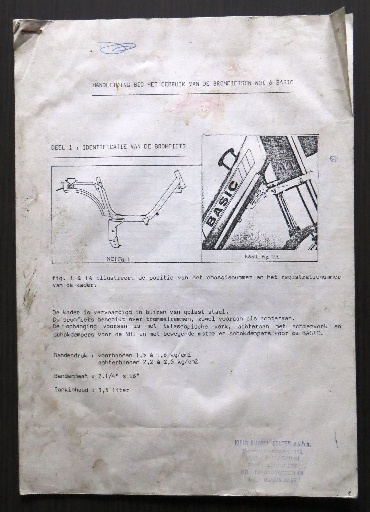 Handleiding Garelli NOI + Basic Manual & Automatic 1982, Verzenden, Gebruikt