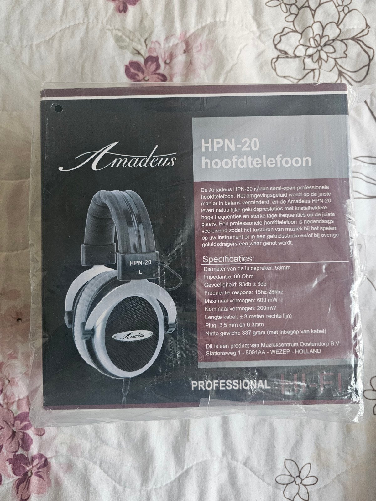 Amadeus HPN-20 Professionele Hoofdtelefoon - Nieuw in Doos, Nieuw, Over-ear, Ophalen, Overige merken