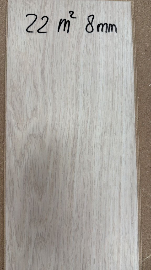 Laminaat restant 22m² 8mm licht eiken, Ophalen, Beige, Nieuw, 10 tot 25 m²