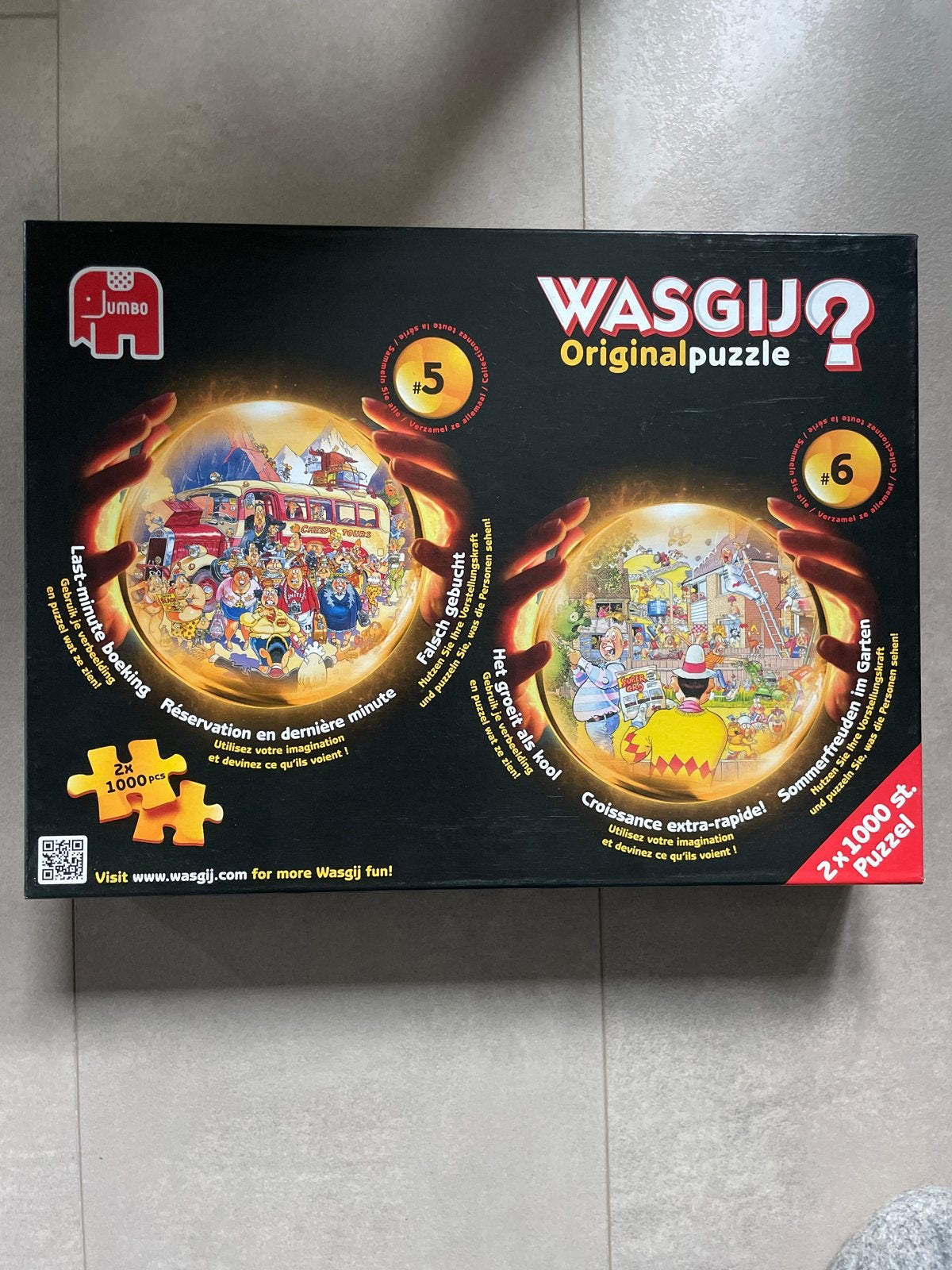 Wasgij Original Puzzel 2x1000 stukjes - Last-minute boeking, Hobby en Vrije tijd, Denksport en Puzzels, Ophalen of Verzenden, 500 t/m 1500 stukjes
