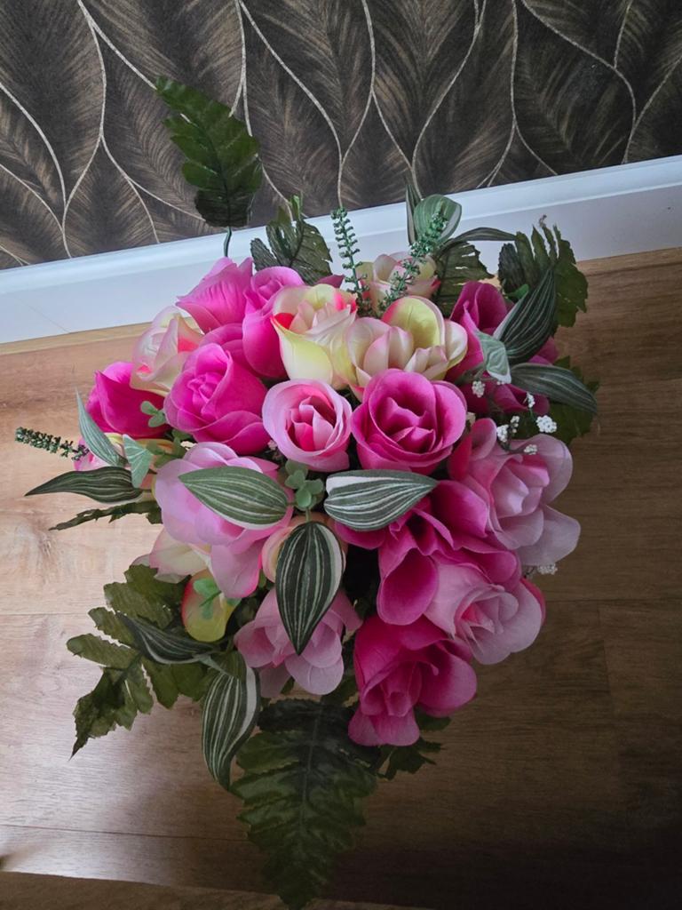Boeket  zijde bloemen, Ophalen of Verzenden, Zo goed als nieuw