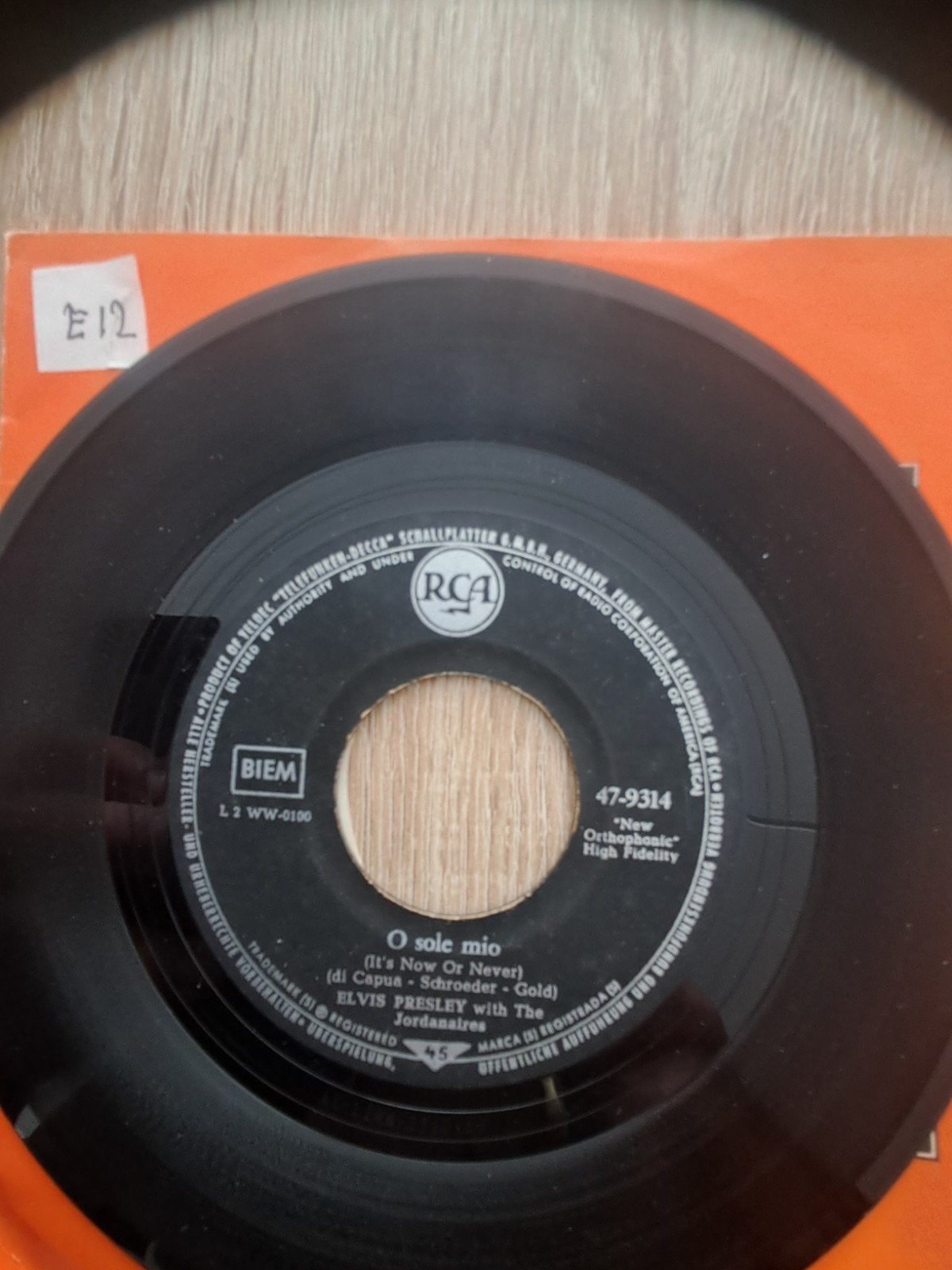 Elvis Presley - O Sole Mio (It's Now Or Never) 7 inch single, Cd's en Dvd's, Ophalen of Verzenden, 7 inch, Pop, EP