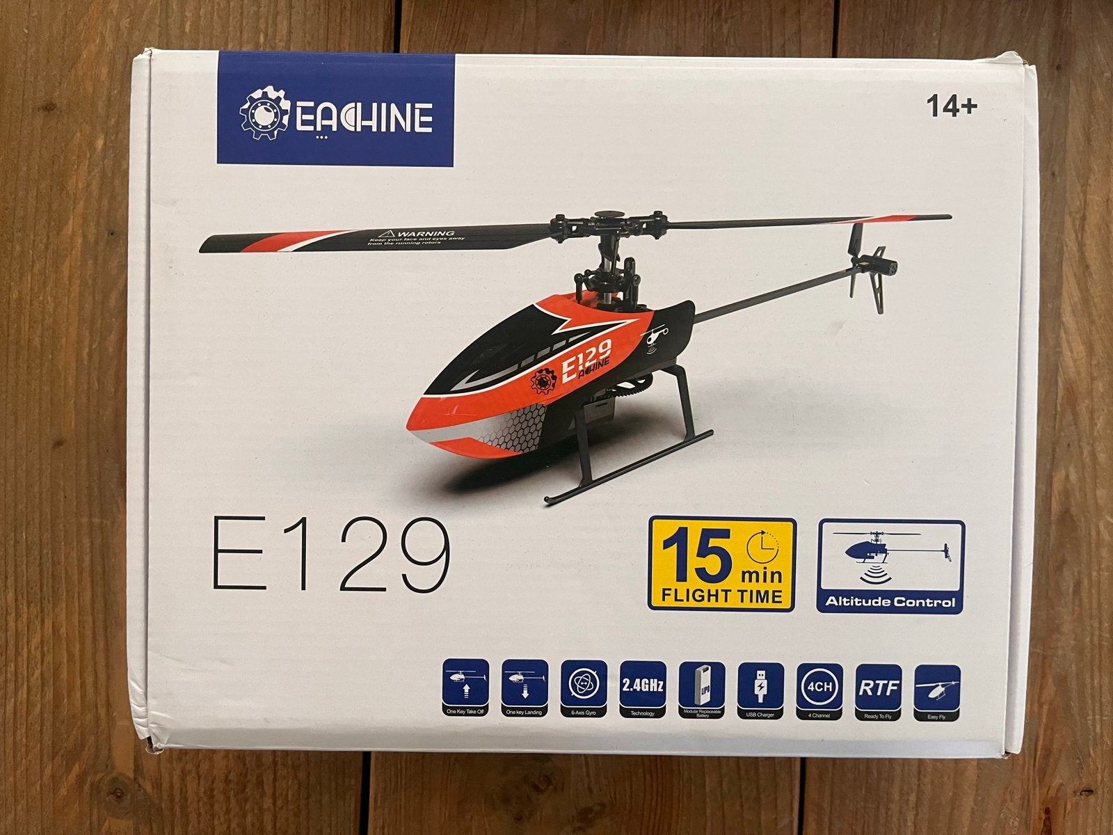 Eachine E129 RC Helikopter met Afstandsbediening, Elektro, RTF (Ready to Fly), Helikopter, Ophalen of Verzenden