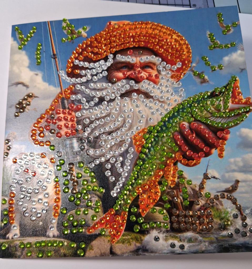 Diamond painting kaart visser, Ophalen of Verzenden, Nieuw, Overige thema's