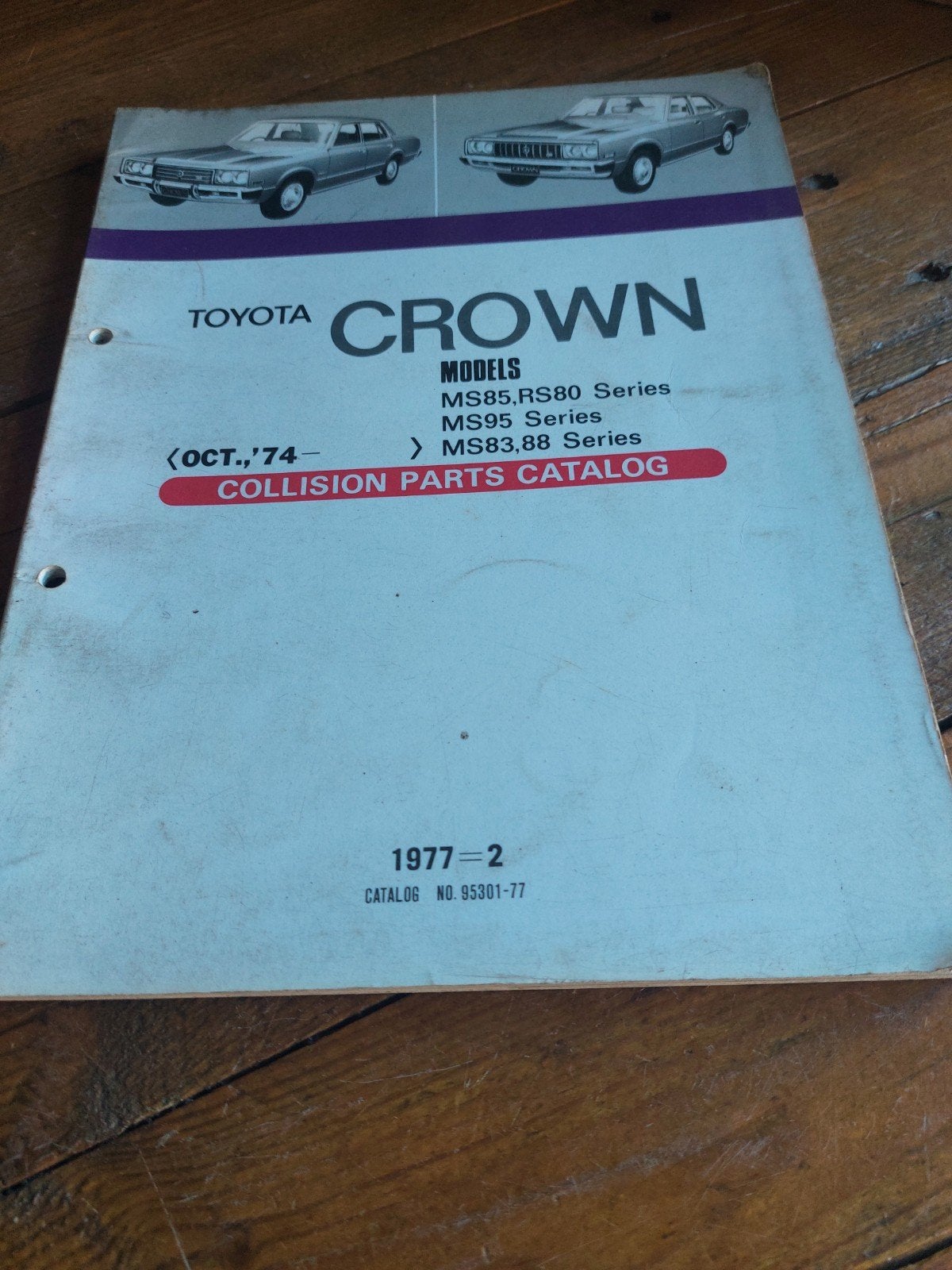 PLAATWERKPARTSCATALOGUS TOYOTA CROWN MS85 RS80 MS95 MS83,88, Ophalen of Verzenden