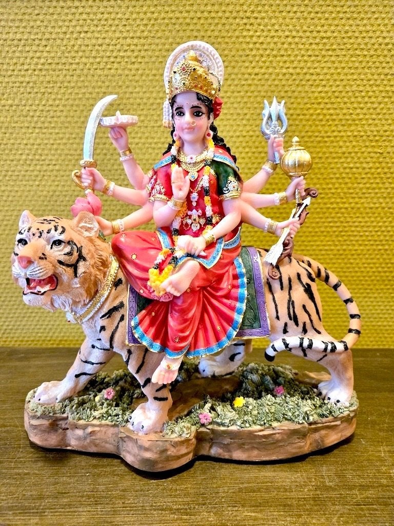 DURGA BEELD RESIN 27 CM, Ophalen of Verzenden, Nieuw, Religie