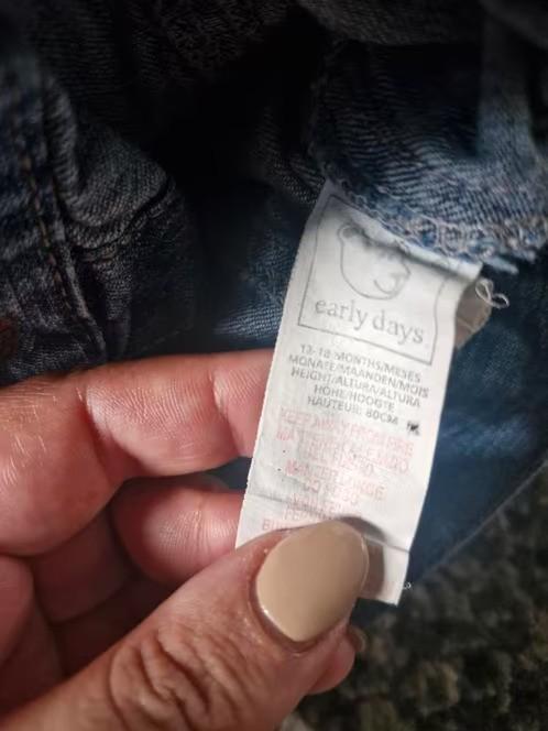 Blauw spijkerjasje Maat 80 h3, Kinderen en Baby's, Babykleding | Maat 80, Meisje, Early Days, Ophalen of Verzenden, Zo goed als nieuw