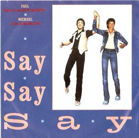 Single (1983) Paul Mc Cartney & Michael Jackson - Say SaySay, Gebruikt, 7 inch, Ophalen of Verzenden, Fotohoes