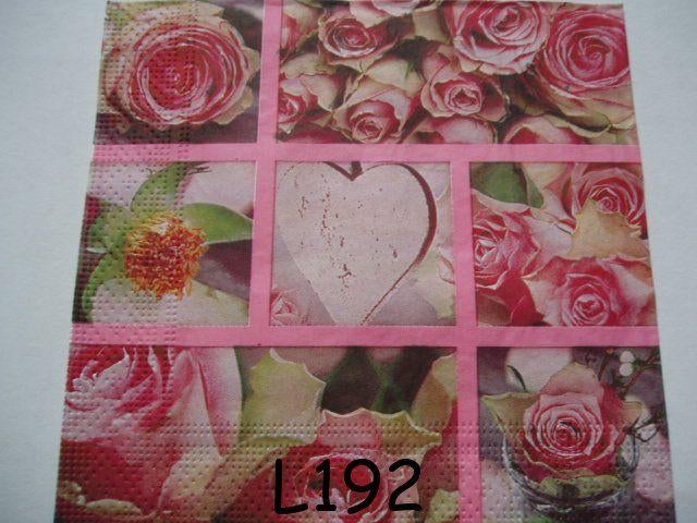 OPRUIMING servetten decoupage * rozen L192 – 7x, Verzenden, Nieuw