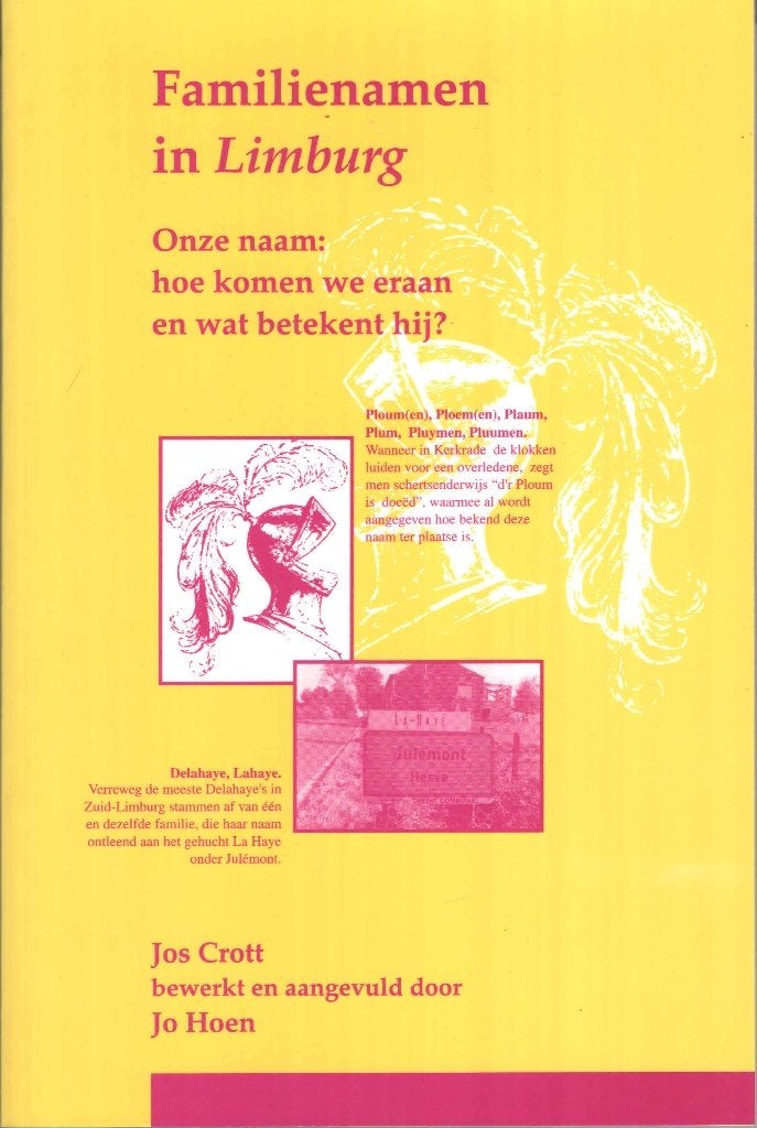 Familienamen in Limburg - Jos Crott, Boeken, Geschiedenis | Stad en Regio, Ophalen of Verzenden, Gelezen, Jos Crott