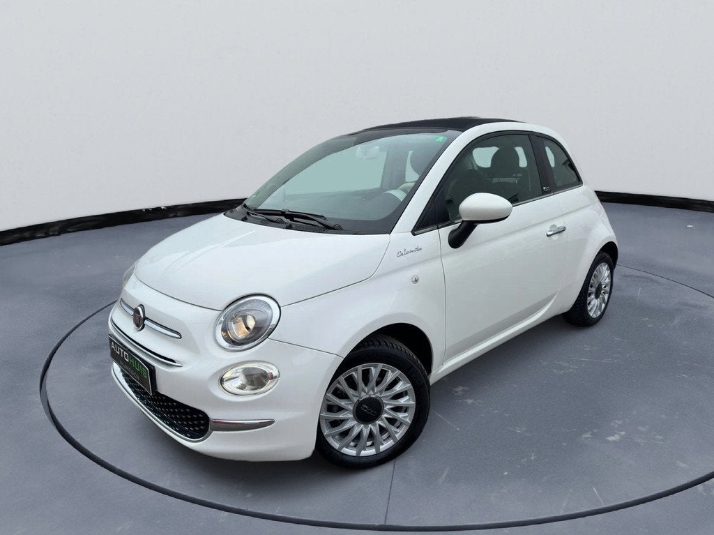 Fiat 500 C 1.0 Hybrid Dolcevita Navigatiesysteem Half leder, Auto's, Fiat, Voorwielaandrijving, Gebruikt, Cabriolet, 4 stoelen
