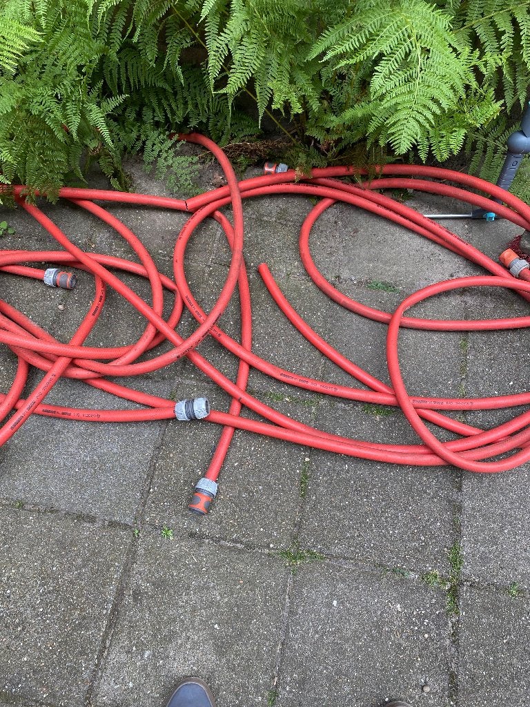 Dikke Gardena tuinslangen, Ophalen, Gebruikt