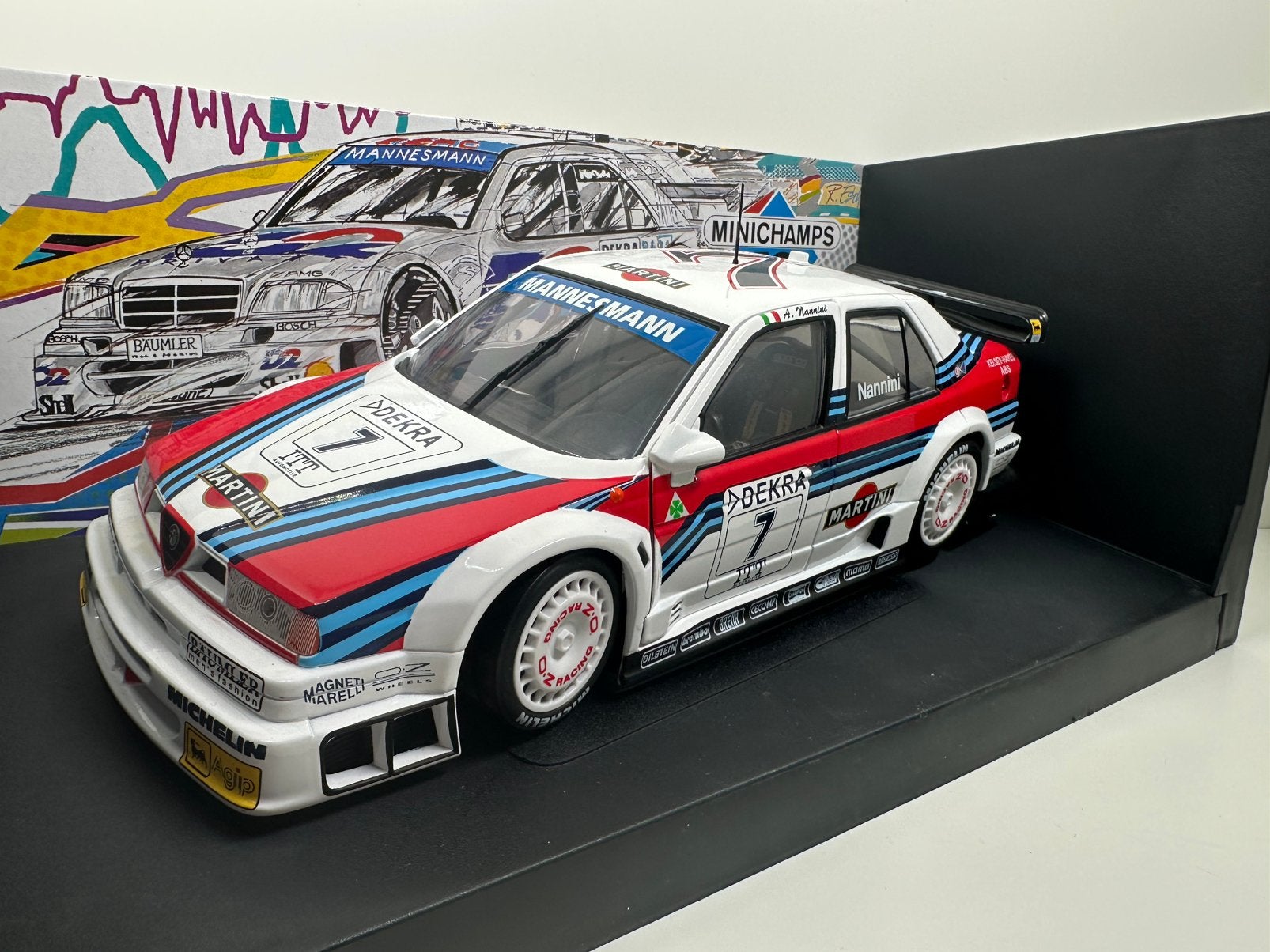 UTMODELS/MINICHAMPS ALFA ROMEO V6 TI DTM1995 #7 NANNINI 1:18, Ophalen of Verzenden, Nieuw, Auto, UT Models