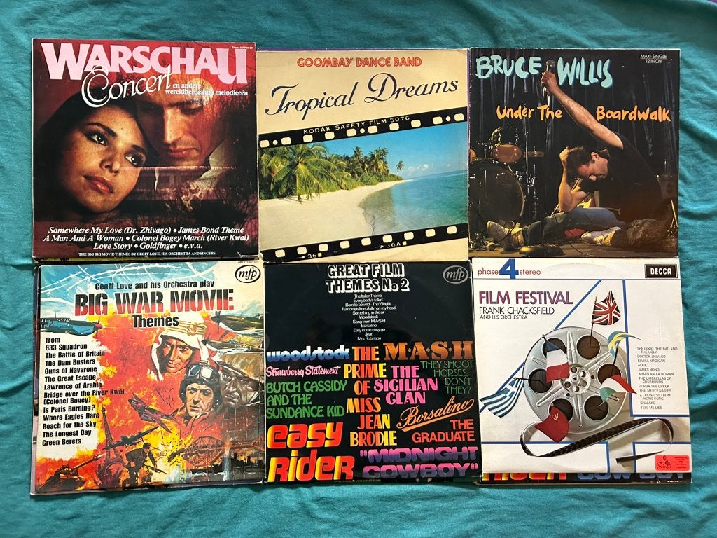 19 LP's Film & TV muziek (ook per stuk te koop), LP, Gebruikt, Tv-soundtrack, Overige formaten