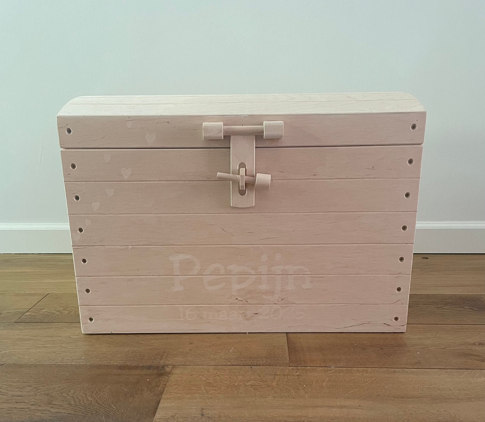 Houten speelgoedkist, Huis en Inrichting, Woonaccessoires | Kisten, Ophalen, Zo goed als nieuw, 50 tot 100 cm, Minder dan 50 cm