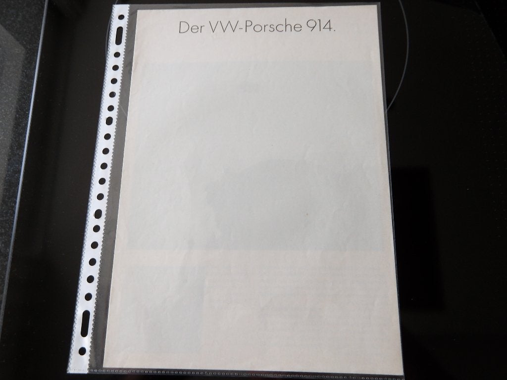 Zeldzame folder VW-Porsche 914, Ophalen of Verzenden, Zo goed als nieuw, VW-Porsche Vertriebsgesellschaft mbH, Porsche