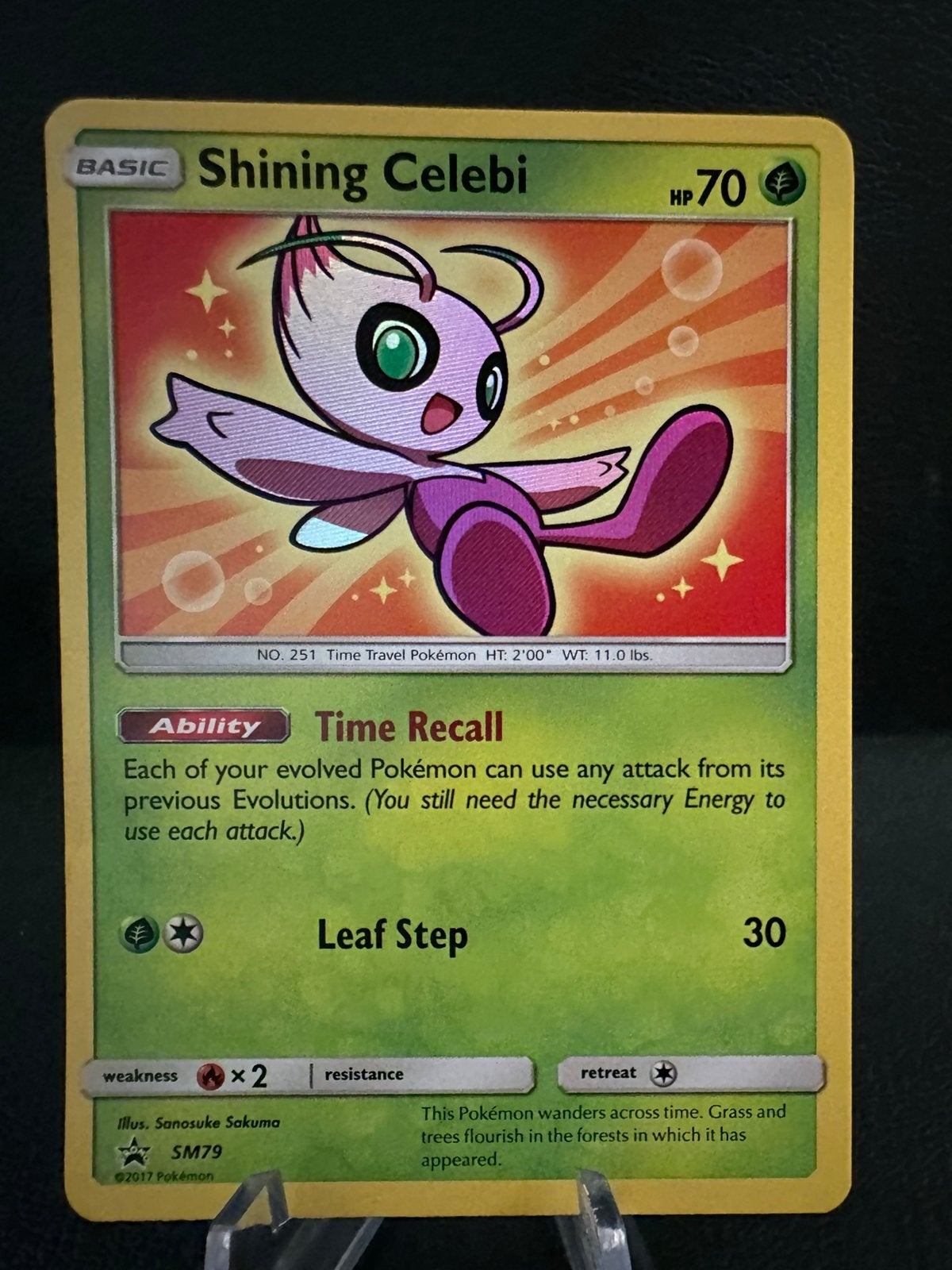 Pokemon sun & moon shining celebi sm79, Ophalen of Verzenden, Zo goed als nieuw