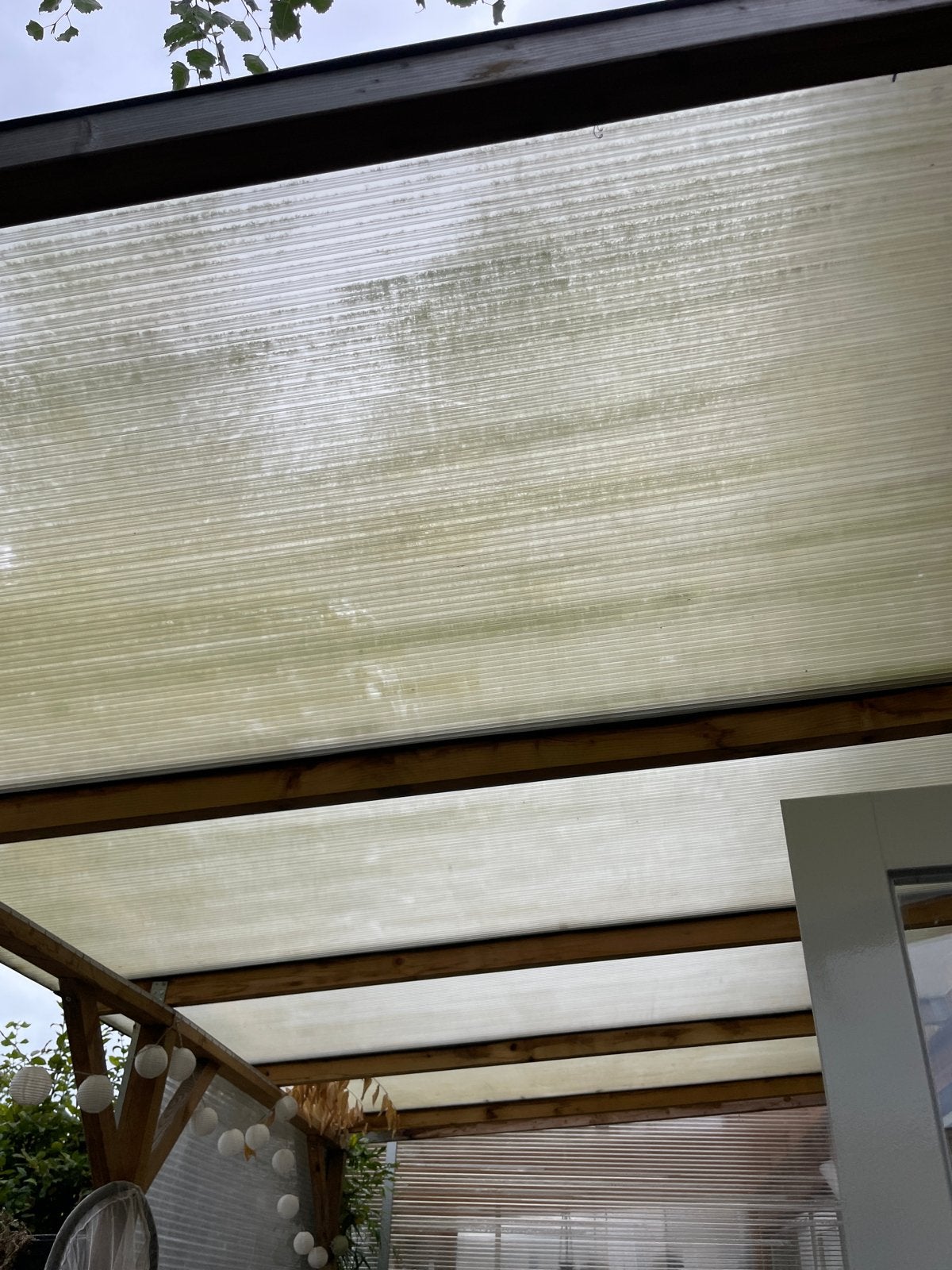 Houten veranda met polycarbonaat platen zelf demonteren, Tuin en Terras, Ophalen of Verzenden, Gebruikt, Veranda