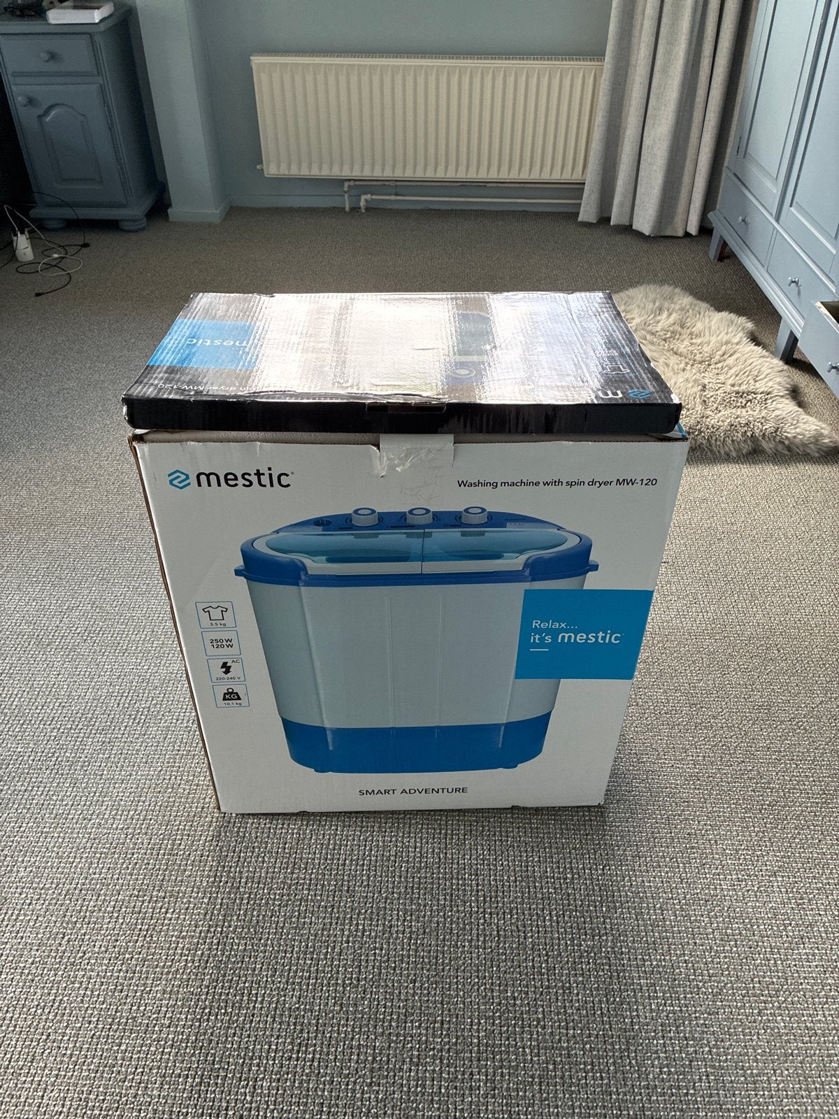 Mestic MW-120 wasmachine met centrifuge - Nieuw in doos, Ophalen, Minder dan 1200 toeren, Minder dan 85 cm, Minder dan 4 kg
