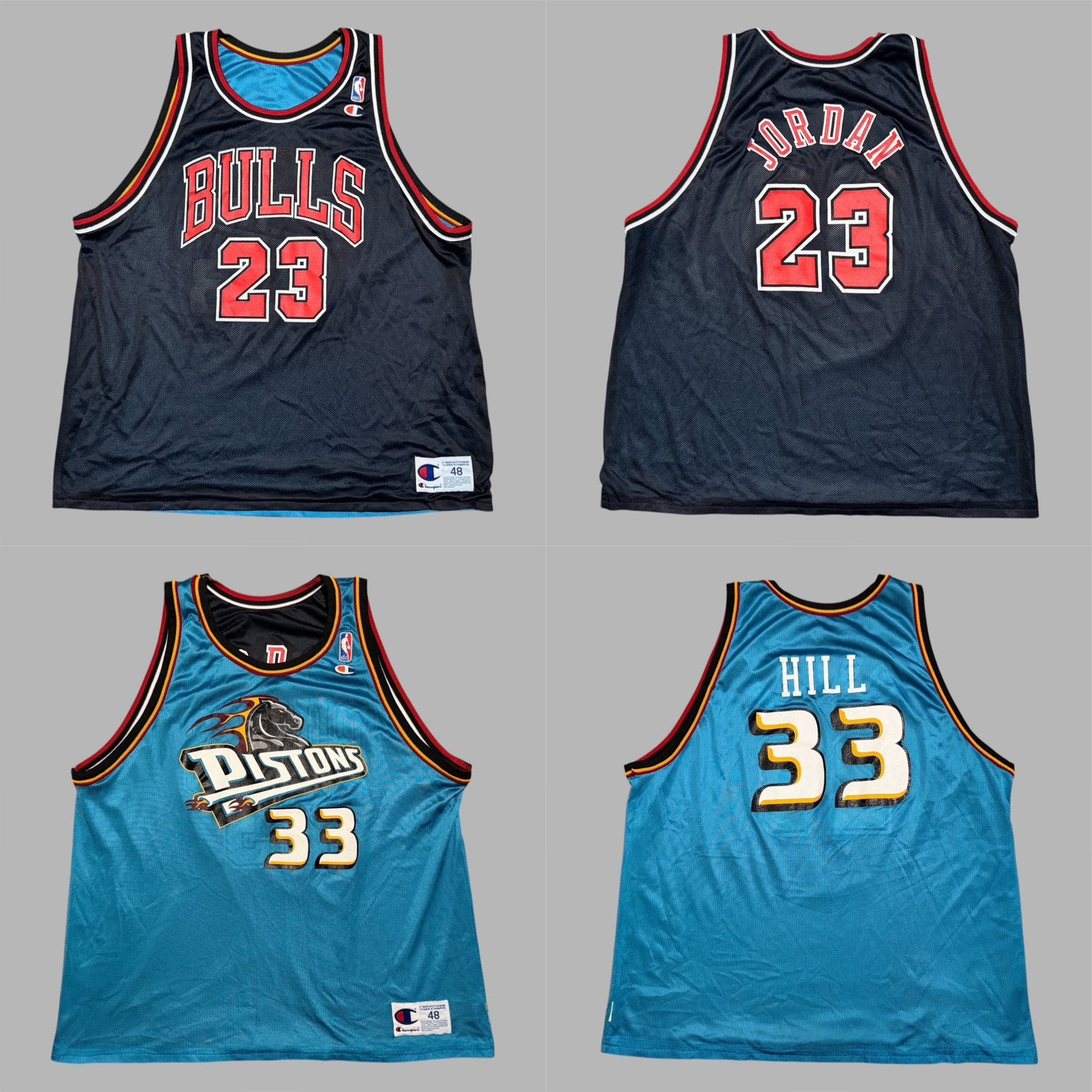 ZELDZAAM 90s NBA Michael Jordan x Grant Hill jersey vintage, Ophalen of Verzenden, Gebruikt, Kleding