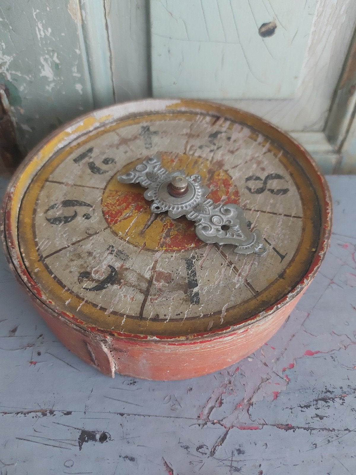 Antiek houten draaispel met dobbelsteen, Ophalen of Verzenden