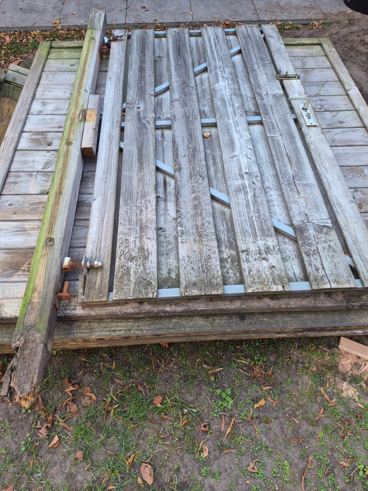 schutting deur 100 cm breed, Tuin en Terras, Ophalen, Minder dan 3 meter, Hout, 1 tot 2 meter