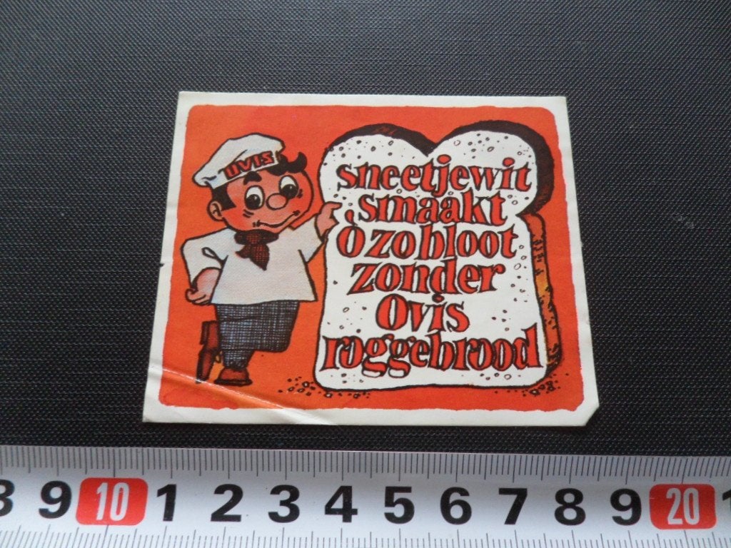 sticker ovis roggebrood strip sneetje wit smaakt o zo bloot, Verzamelen, Ophalen of Verzenden, Zo goed als nieuw