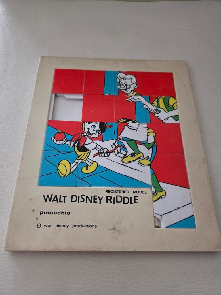 Walt Disney Riddle Pinocchio schuifpuzzel, Verzamelen, Ophalen of Verzenden