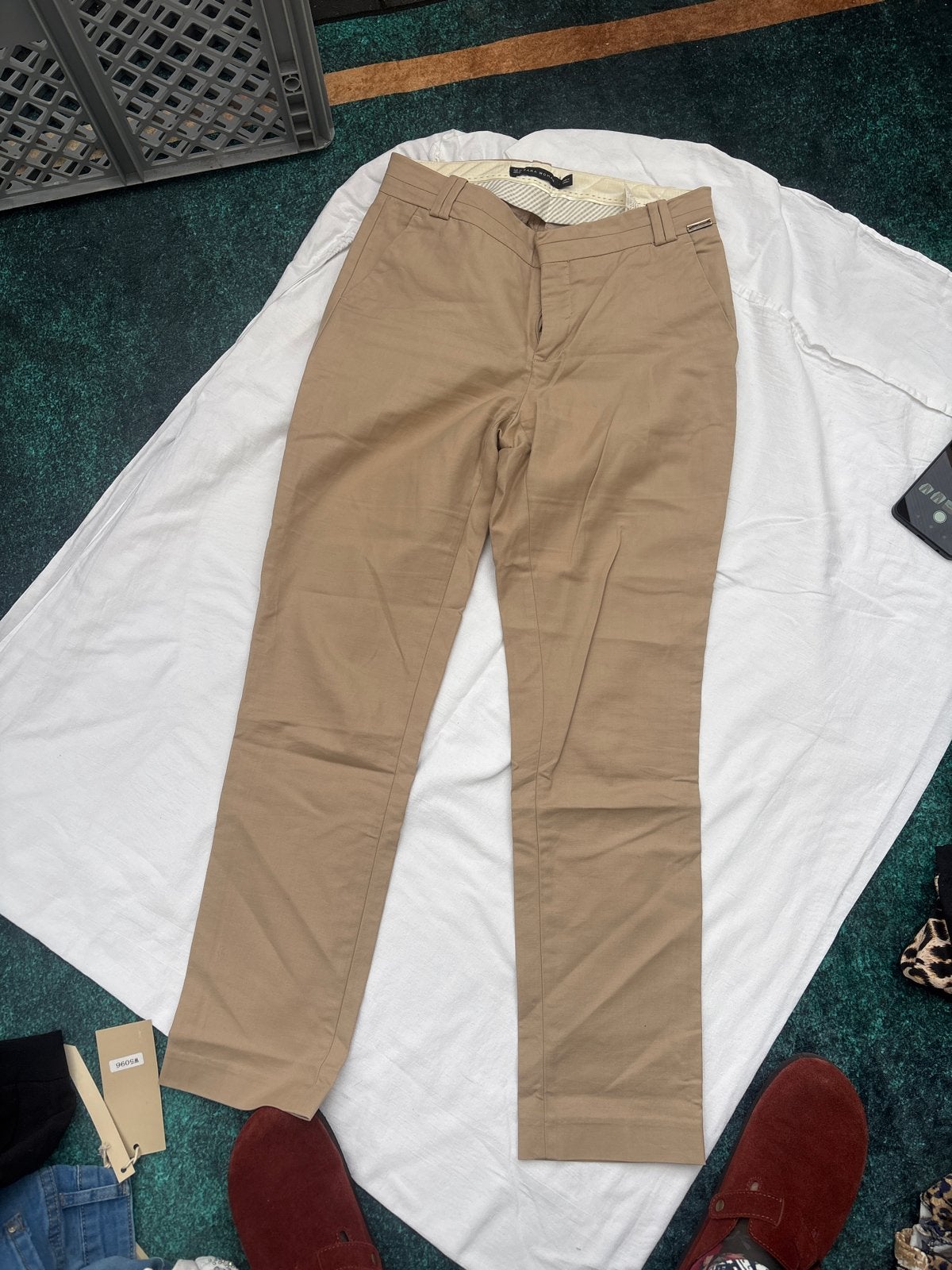 Zara Woman Beige Chino Broek - Maat 34, Beige, Ophalen of Verzenden, Zo goed als nieuw, Maat 34 (XS) of kleiner